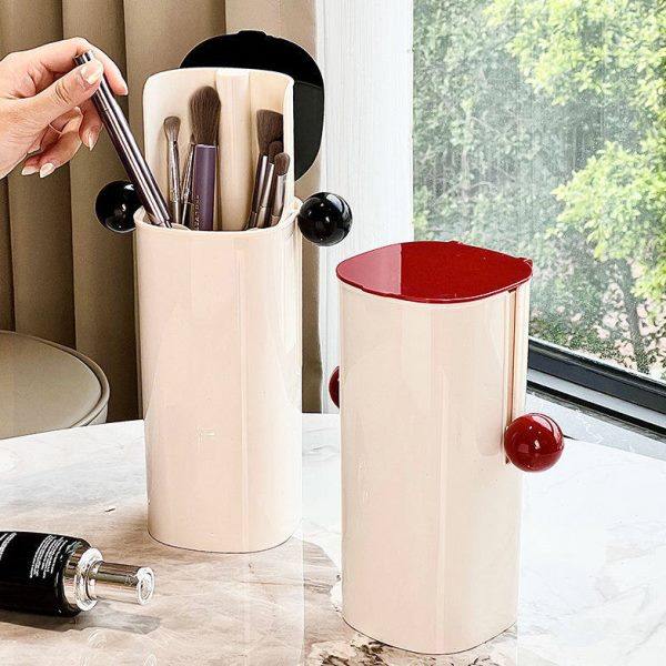 梳妆台化妆刷收纳盒轻奢桌面高级感升降美妆刷子眉笔置物架笔刷筒,收纳整理,化妆刷收纳盒/桶,淘宝优惠券,粉丝福利购,淘宝优惠卷