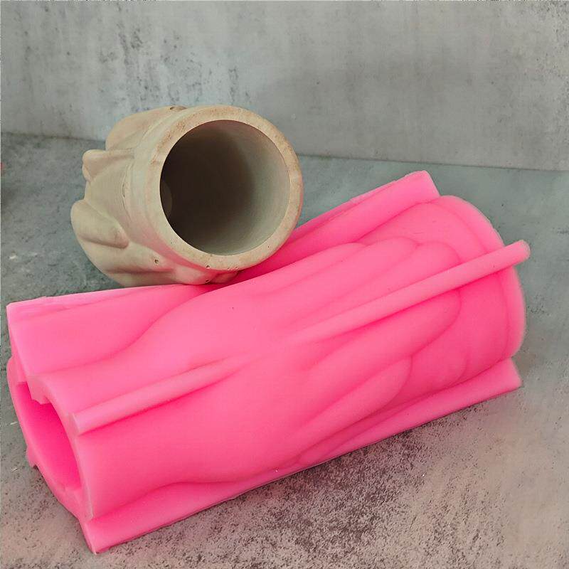 北HP-30欧ins象艺人脸面花瓶硅胶术模DIY树脂石膏花盆摆件装饰模