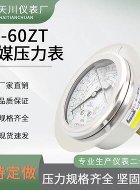 N-6Z0TYN-60ZT冷媒表Y冷煤压力表空调冷库机组加氟压表高低压油表