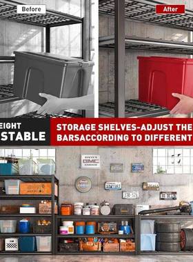 家用收纳箱整理角钢货架黑色REF放开储物置架物架层车库OEM代式工