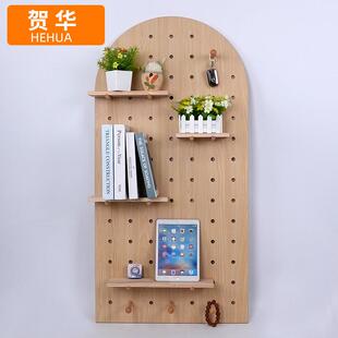 木质洞洞板置物架入户门口关墙装饰面板墙壁壁玄HNB挂收隔纳墙架