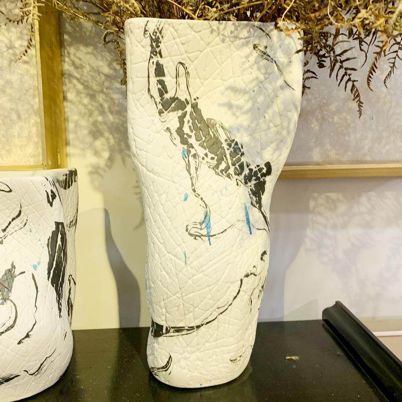 仿大口径陶瓷花瓶落地瓶中式古花干花客厅插花摆古件复WGK大号,橡塑材料及制品,工业陶瓷,淘宝优惠券,粉丝福利购,淘宝优惠卷