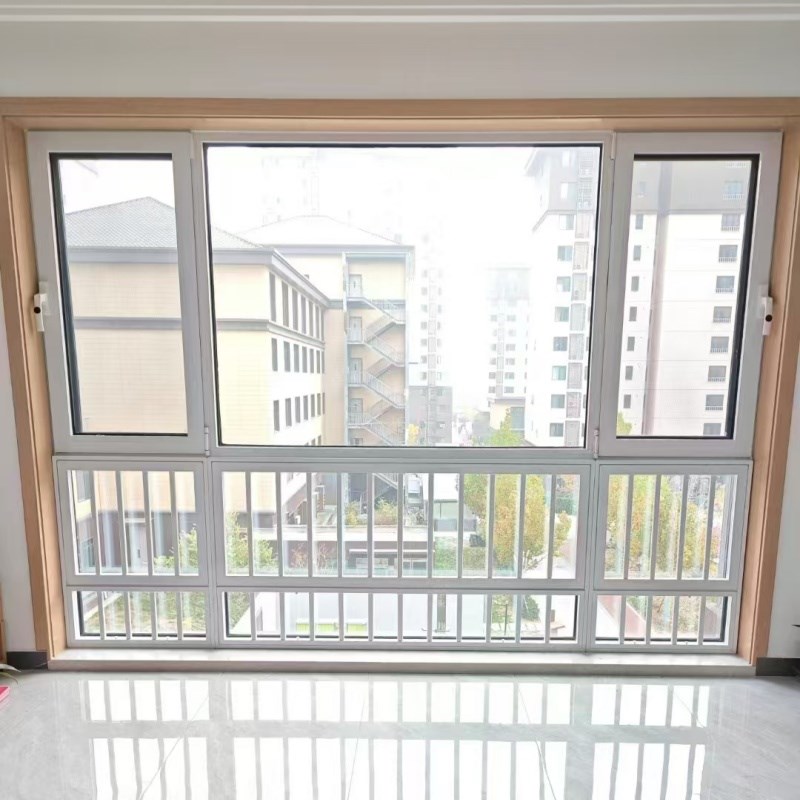 窗户防护栏阳f台多功能可折叠晾晒衣置物架防儿童坠落防盗窗栏杆