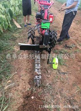 通讯光缆沟机小型自挖来水管开程工挖槽机田间土DGG壤自走柴油沟
