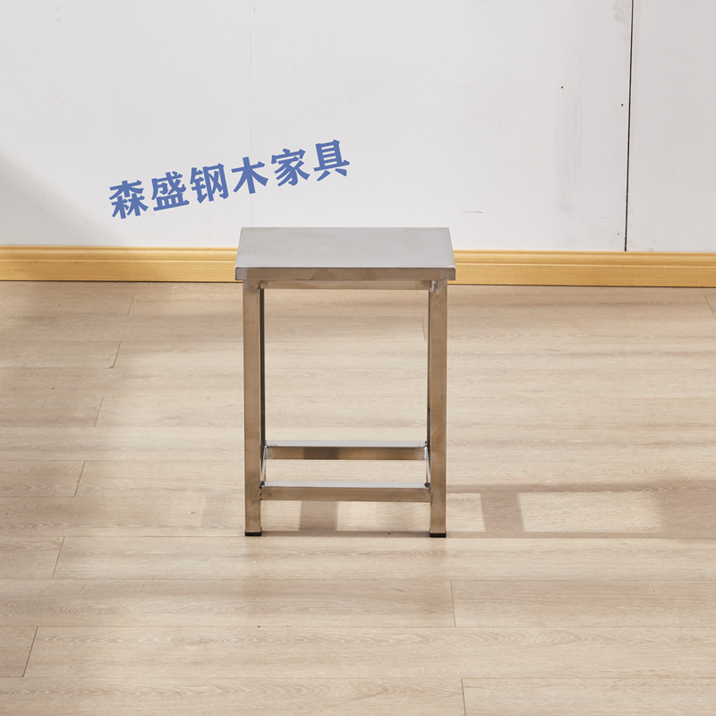 不锈钢塑面凳子椅子方凳梯形靠背C家用阳台员工耐用流水线操作凳