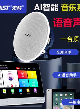智能吸顶音响套装天花吊顶喇叭WIFI家居背景音乐控制器主机