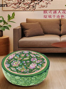 森绿色系花园坐垫地上看书蒲团客厅坐墩飘窗阳台懒人沙发脚凳豆袋
