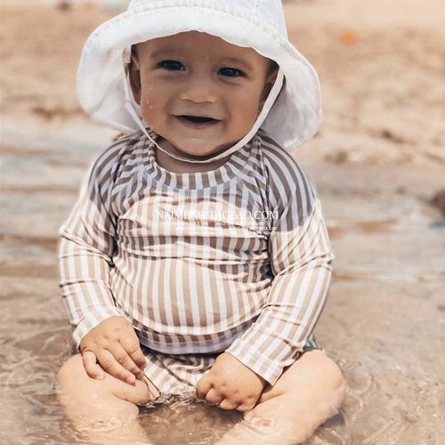 ins爆款太阳条纹儿童泳衣男童中小童分体防晒泳装宝宝连体游泳裤