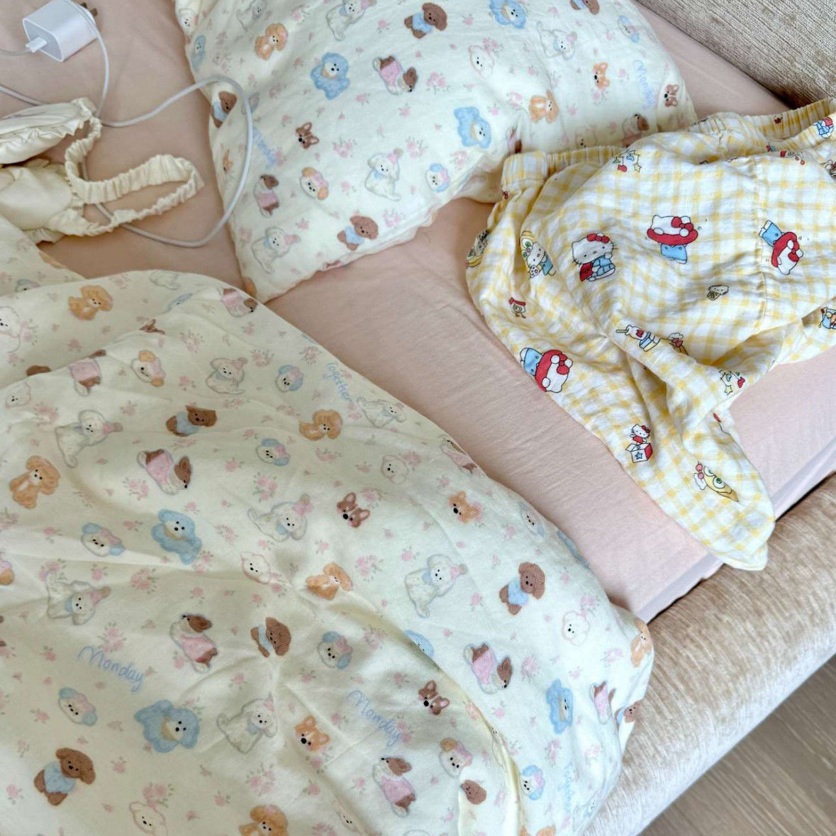 全棉双层纱纯棉四件套学生宿舍床单被套三件套床上用品床单被