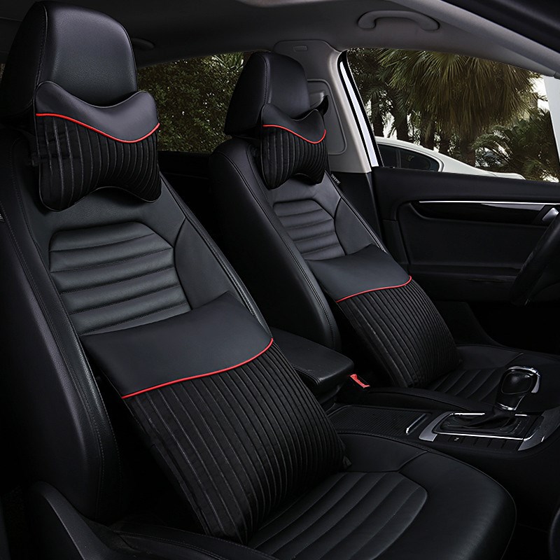 汽车抱枕车用车载车内小车上头枕护颈腰靠垫可爱季四件套一对套装