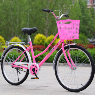 24寸自行车26普通款 淑女成年大人女士学生单车 男女轻便小型女式