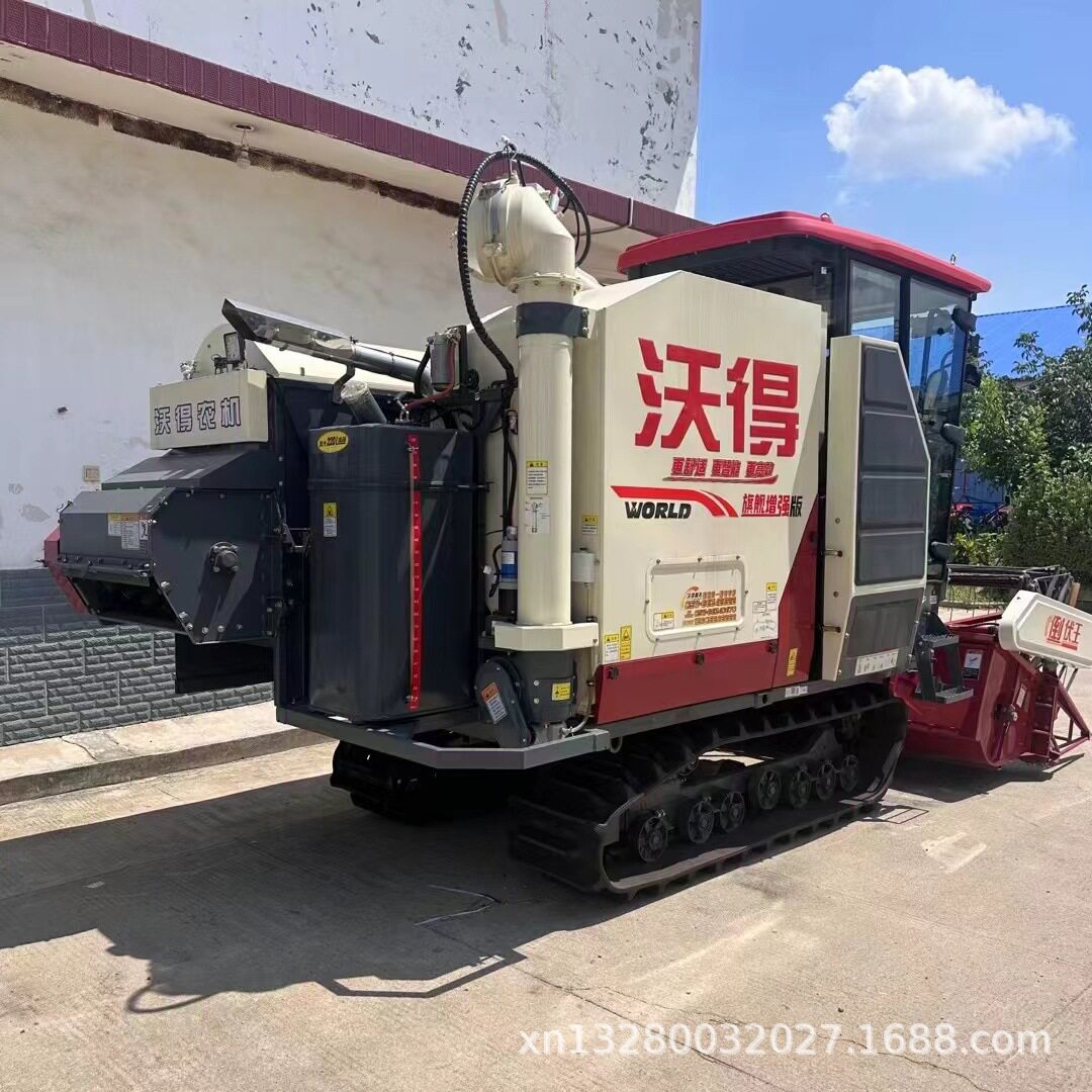 大型沃得8.0/135马力水稻小麦联合收割机高炮卸粮村集体经济项目