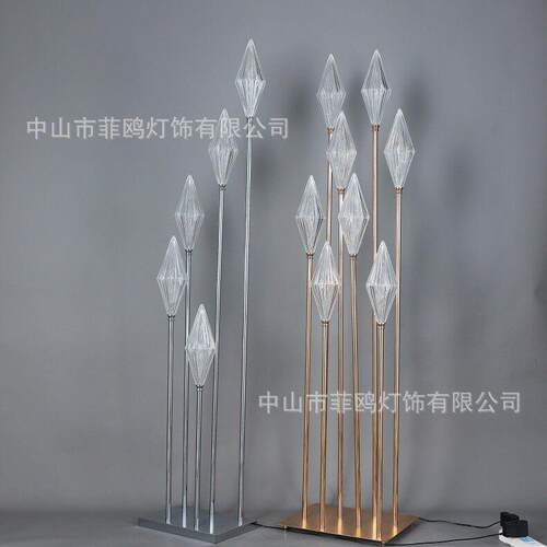 可定制婚庆发光铜形丝灯摆件舞灯台装T台5/8头钻布置饰8头钻石菱