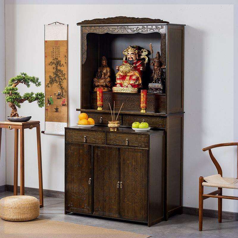 佛台供桌神台爷香案台农村客厅中堂柜新中式佛柜家用神位贡桌