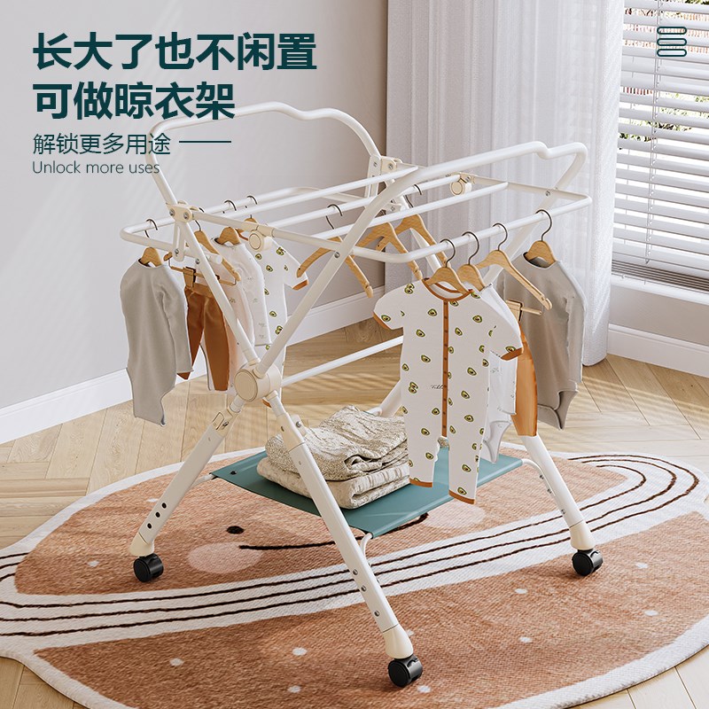 贝可亲婴儿尿布台护理台新生儿换尿布抚触洗澡多功能可折叠晾衣架