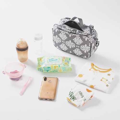 大容量婴儿推车挂包宝宝外出置物袋实用婴儿车配件时尚印花挂包