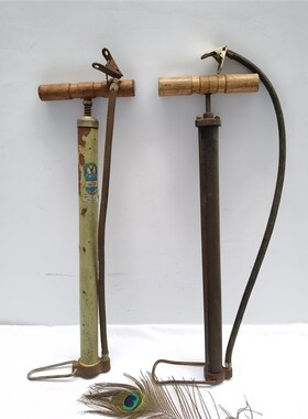 老物件打气筒民俗怀旧收藏气管A子自行车轮胎充气筒影视道具摆件