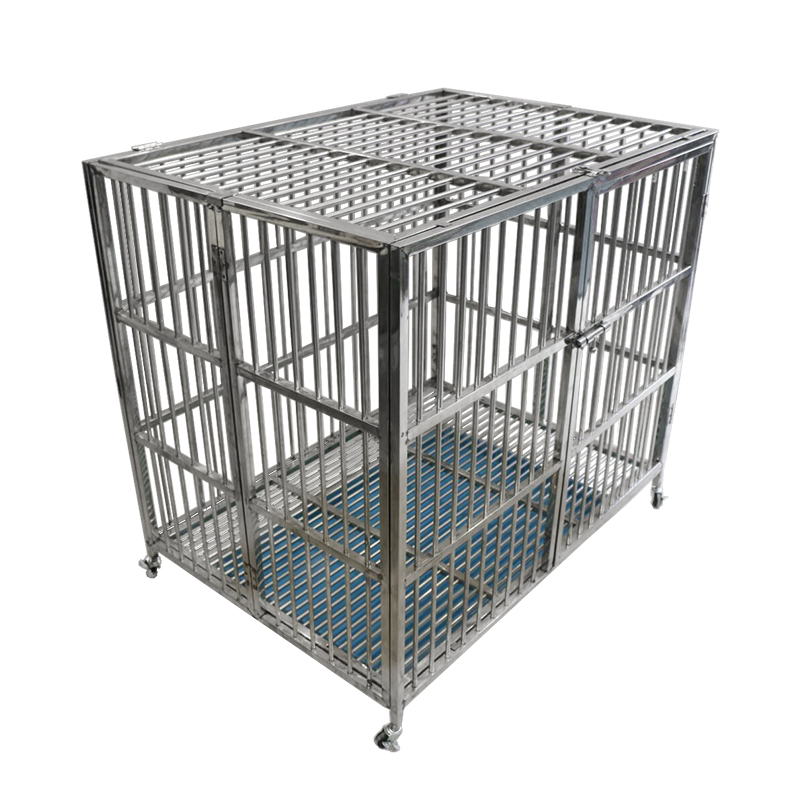 景达不锈钢狗笼子折叠式小型犬中型犬大型犬泰迪金毛宠物笼