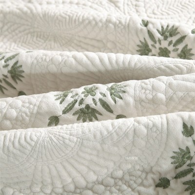 水晶绒衍缝一面绒一面棉床盖四件套绗缝被三件套加厚保暖短绒单件