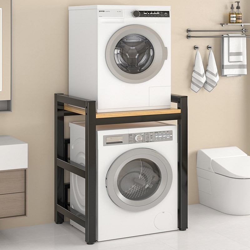 洗衣机置物架卫生间滚筒上方收纳架家用阳台双层落地烘干机叠放架