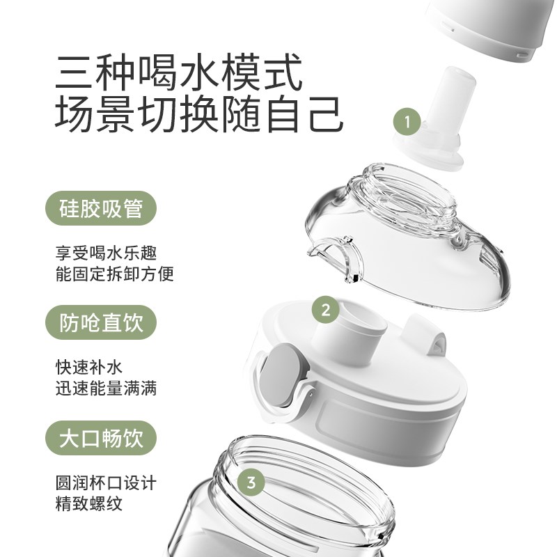 儿童运动水壶大容量吸管杯直饮杯夏天季外出便携喝水男孩上学