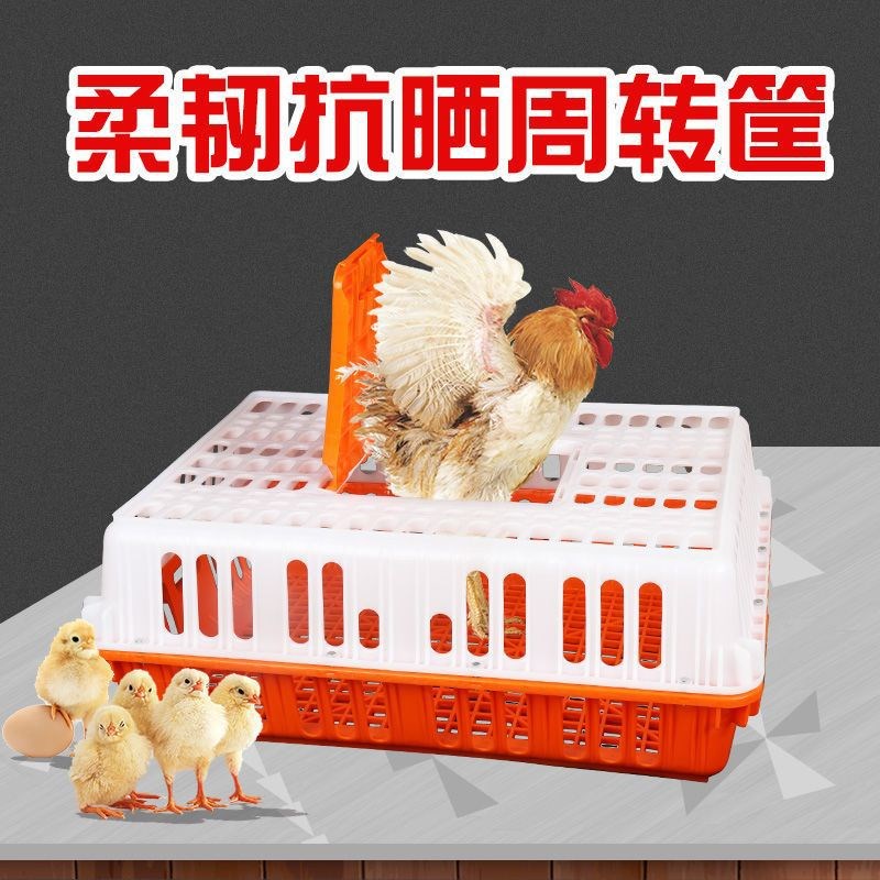 品鸡笼周转箱长方形加厚家禽运输筐子鸭笼装鸡的塑料框鸡笼塑料