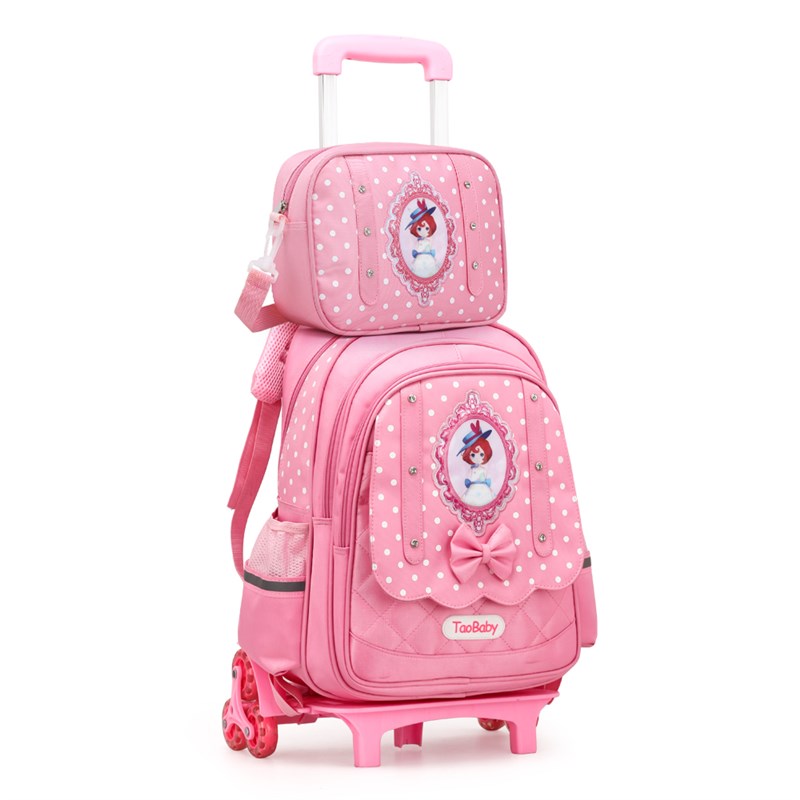 小学生书包儿童拉杆书包3-4-6年级女孩拖拉包6-12周岁六轮爬楼梯