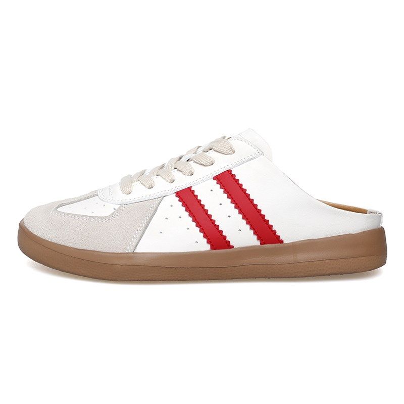 轻便包头拖鞋夏季懒人套脚凉拖鞋外穿无后跟拖鞋大码43 44小白鞋