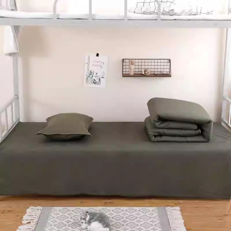 三件套学生军训床上用品军被套被褥套装宿舍床单被罩单人