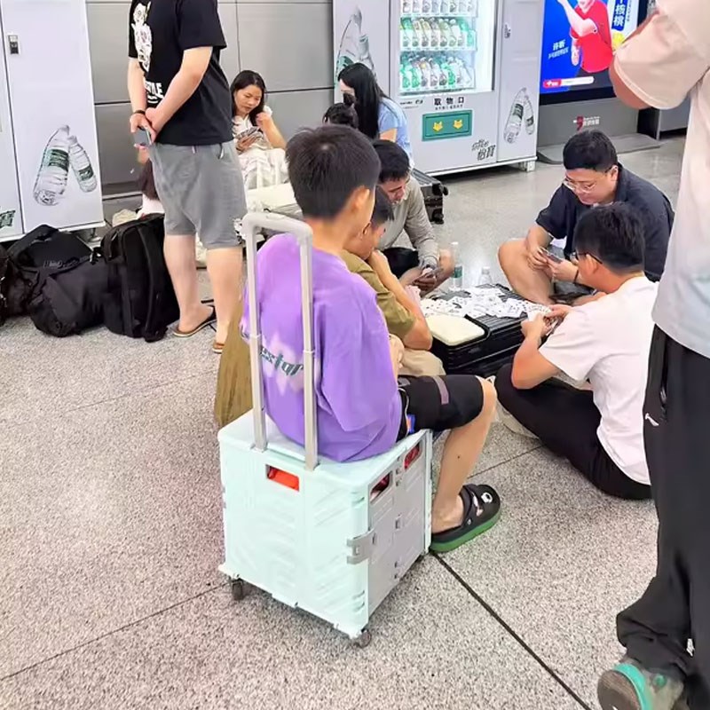 儿童轮滑鞋拉杆箱溜冰鞋收纳箱轻便折叠超市购物拿快递小推车