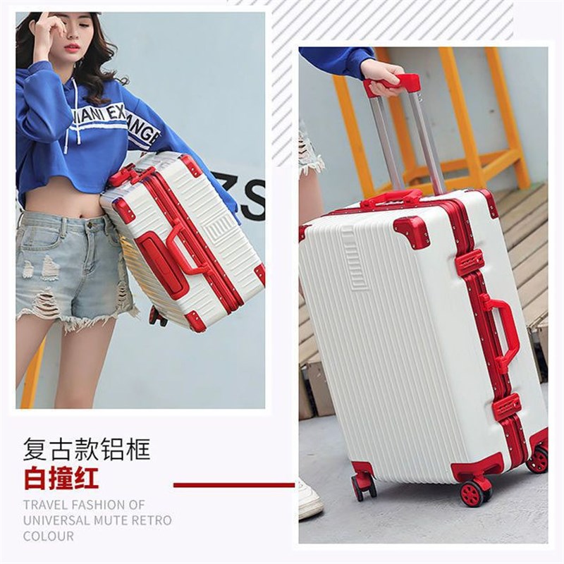 20寸铝框行李箱学生密码箱韩版男登机箱皮箱箱子拉杆箱女旅行代之