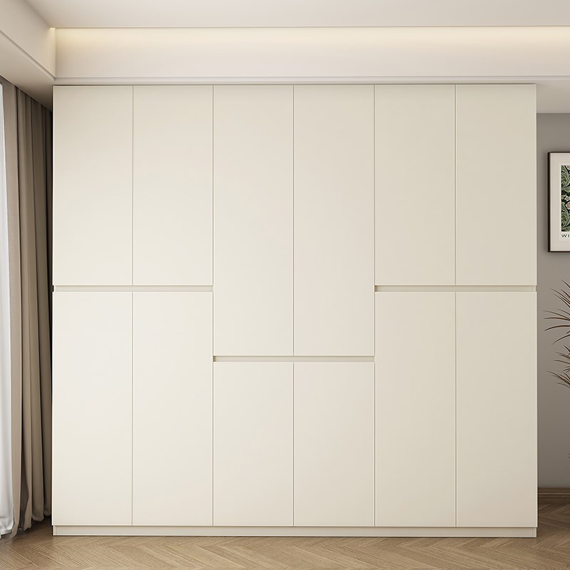 定制橡木衣柜2024爆款家用卧A室胡桃木分段式四六门主卧全实木衣