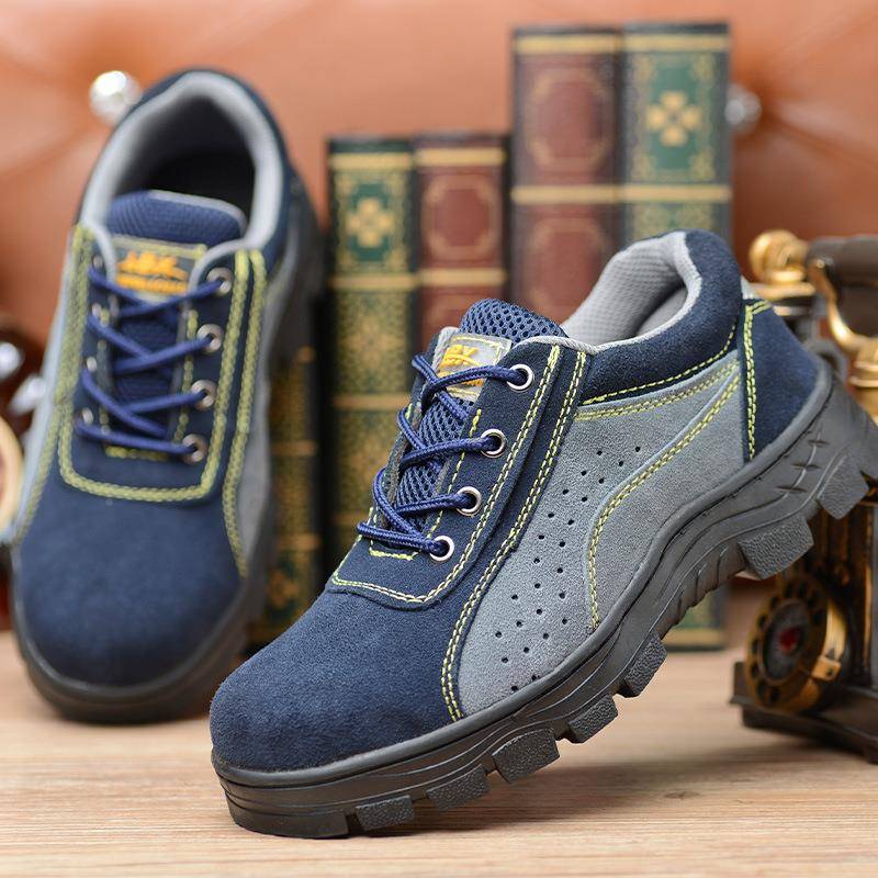 868劳保鞋男钢包头防防作耐刺穿透气橡胶底磨防滑工砸鞋