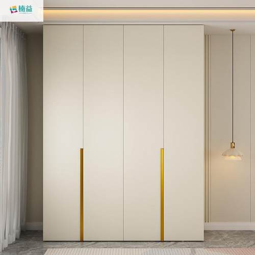 楠益衣家具高级一卧室衣柜实木欧款松板新门到顶SUI深柜奶油卧室