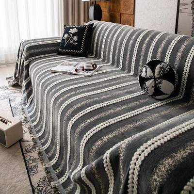 雪尼sd644322沙发四季尔通巾复古高级一整张全盖套罩全包毯垫盖用