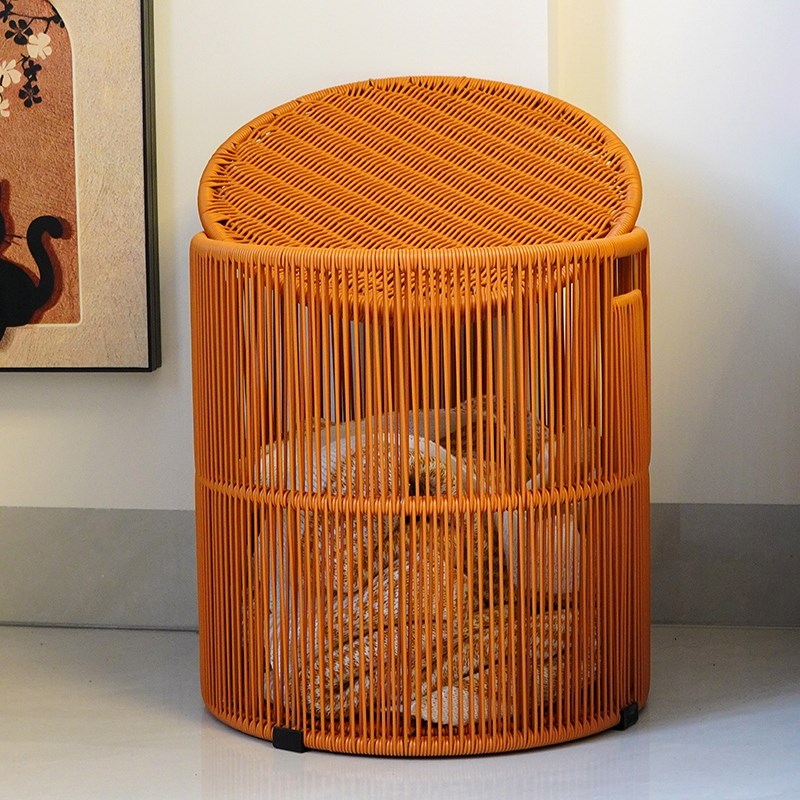 日式仿藤编脏衣篮加固可s坐人洗衣篓酒店民宿换洗衣服篮收纳桶神