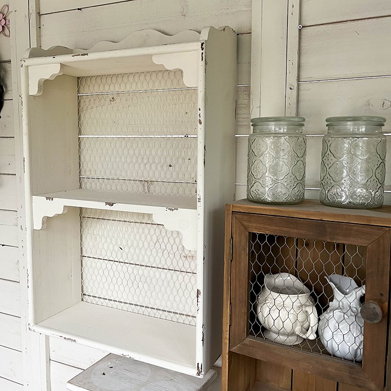 美式天然旧木壁柜储物置物架吊柜客F厅厨房多功能挂架复古展示柜