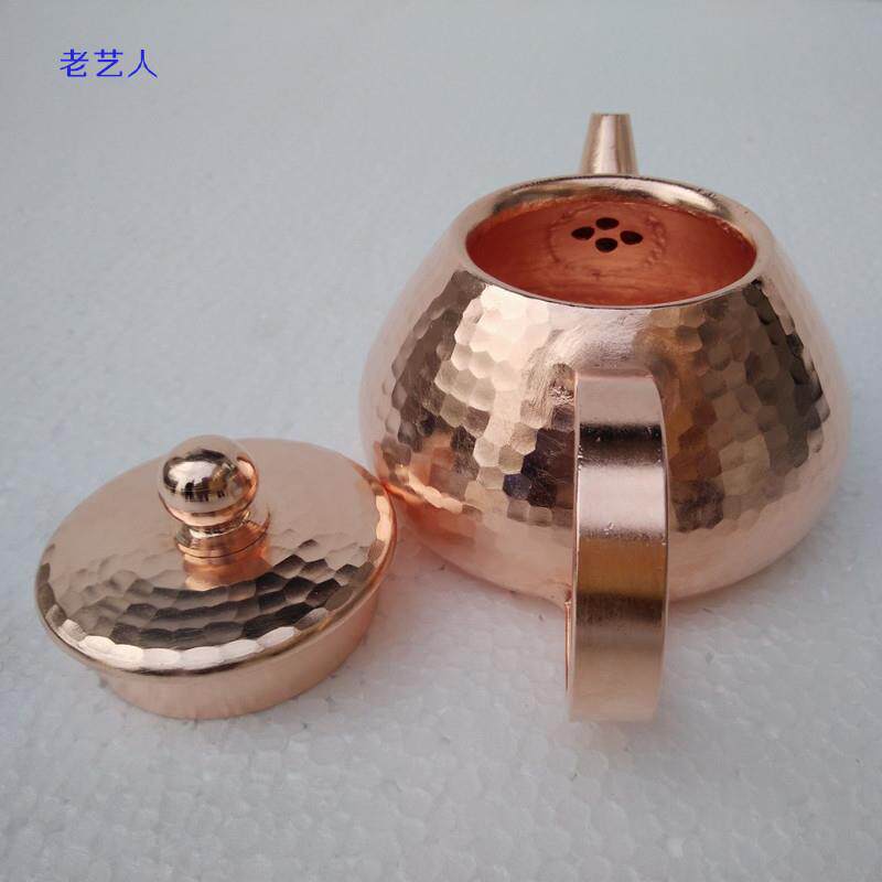 厂铜家铜壶紫铜加001铜壶烧厚水茶艺礼壶锤点茶品壶现货