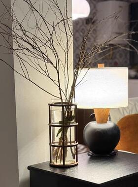 MCA新中培式禅意瓶摆件厅书房客餐桌茶花室插花干枝水植物装饰花