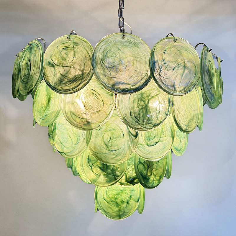 意式设计师玻璃吊灯酒店别墅客厅餐厅氛围感艺术造型圆形琉璃吊灯