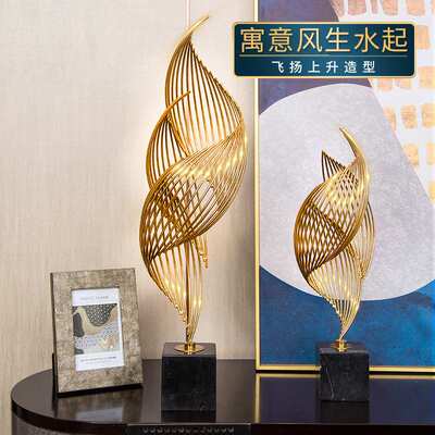现代轻奢风摆件电视柜创意高档客厅玄关酒柜工艺术装饰品北欧家居