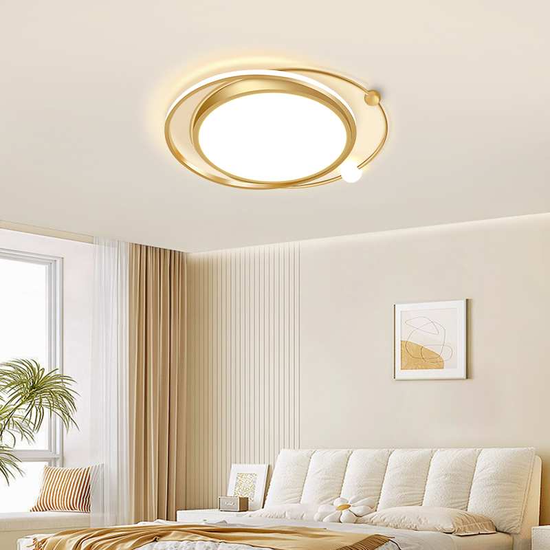 ?轻奢餐厅吊灯客厅灯圆形主卧室吸顶灯具现代简约大气2025新款网