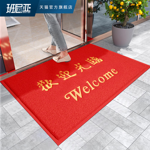迎宾地毯b定制logo商用门垫门口广告酒店公司丝圈迎宾室外订制地