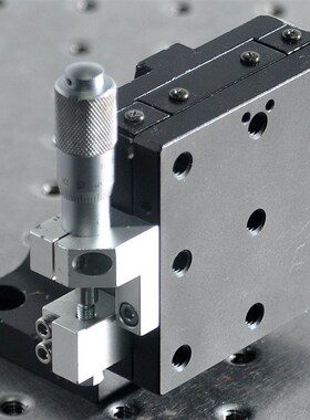 Z轴65mm千分尺l手动微调升降位移滑台光学高精密上下移动调台铝