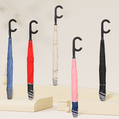 超大号140CM双层反向长柄雨伞16骨车载免持G式晴雨女汽车专用伞男