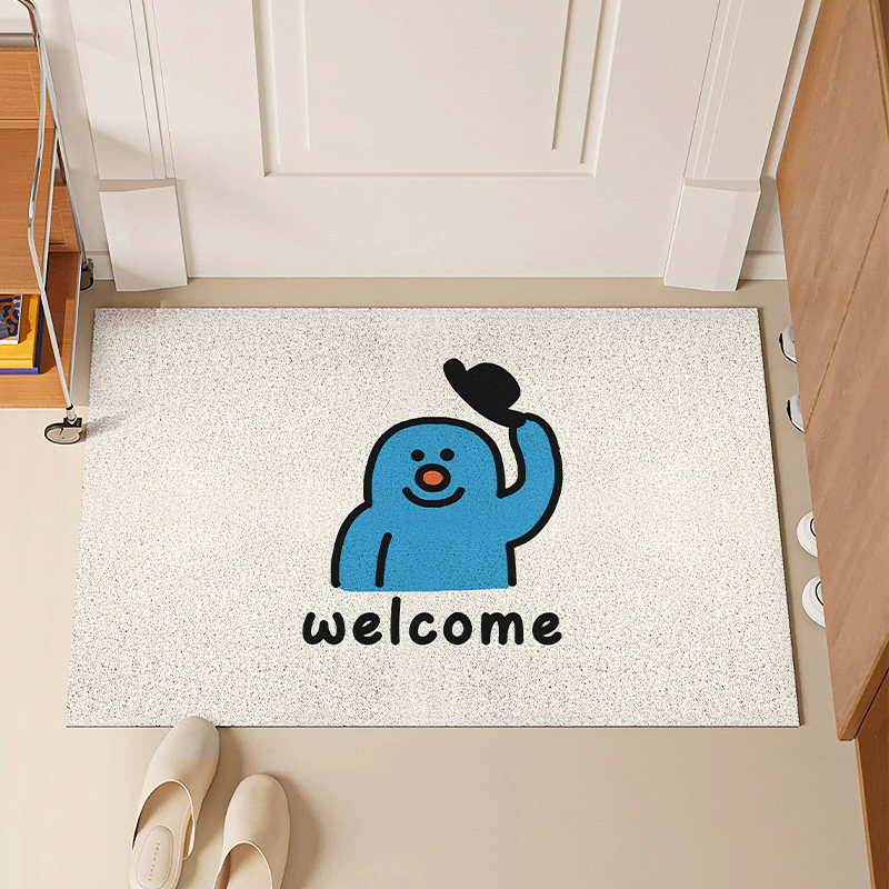 简约卡通丝圈地垫可裁剪家用门垫门口进门蹭土防滑脚垫子玄关地毯,居家布艺,入户地垫,淘宝优惠券,粉丝福利购,淘宝优惠卷