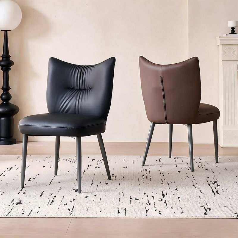 新款意式极简轻奢弹簧椅家用餐椅现代酒店简约咖啡厅餐厅靠背餐椅