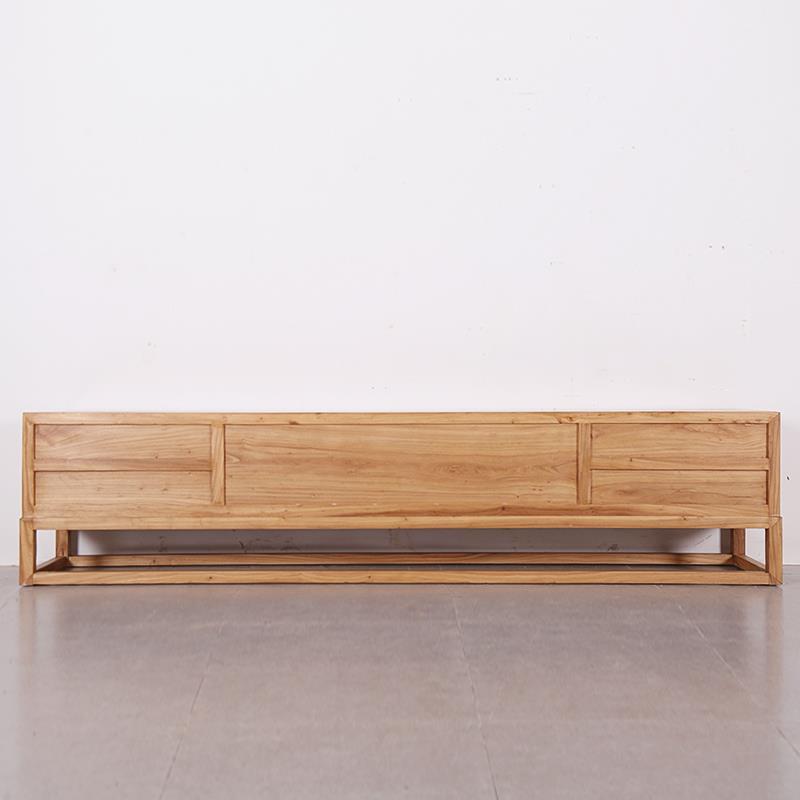 新中式电视柜老榆木实木电视柜简约免漆客厅储物地柜装饰视听柜