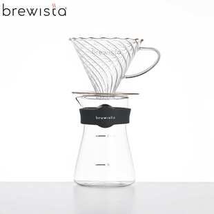 Brewista耐热玻璃手冲咖啡滤杯分享壶 V60滤杯影子蓝极光皓月套装