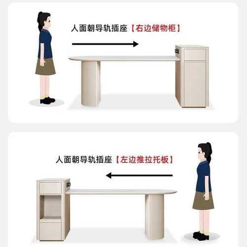 奶油风白色可伸缩岛台餐桌一体现代简约小户型高端法式岩板餐桌